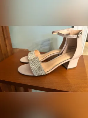 Nicolette Crystal-Embellished Block Heel Sandals - Blush thumbnail 4
