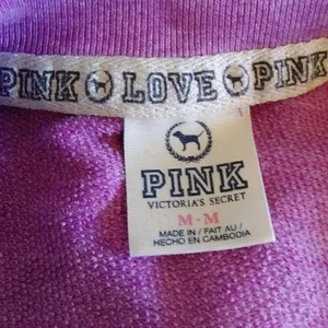 PINK VS Purple Long Sleeve Cropped Sweatshirt thumbnail 4