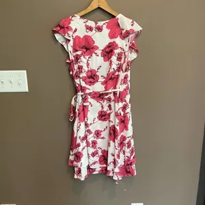 NWT Free People French Quarter Wrap Mini Dress‎ Medium Ivory Pink thumbnail 12