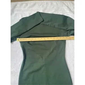 NWT Lulus Olive Green Open Back Long Sleeve Round Neck Dress Size L Party Knee L thumbnail 9