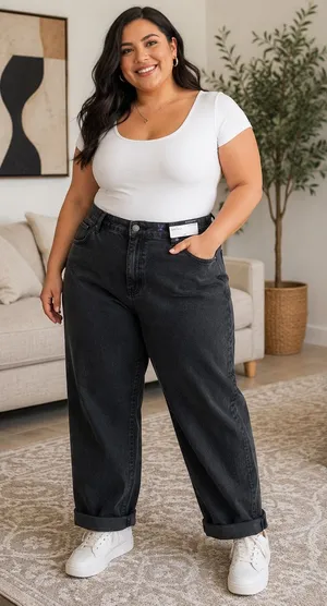 Arizona curve Juniors Womens Highest Rise Mom Jean thumbnail 1
