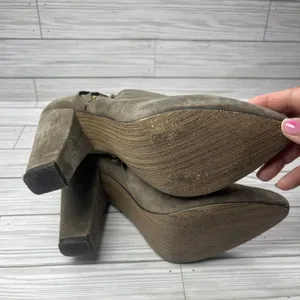 Steve Madden Jannyce Olive Suede Block Heel Ankle Boots Pointed Toe Womens‎ 9M thumbnail 8