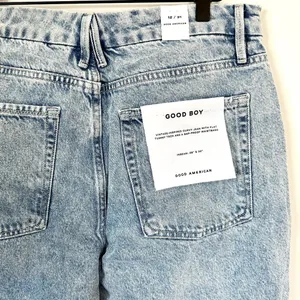 NWT Good American Good Boy Light Wash Blue Jeans - Size 12 / 31 thumbnail 7