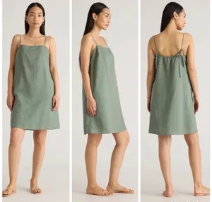 Quince Linen Spaghetti Strap Mini Dress thumbnail 3