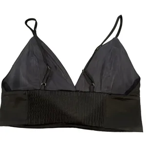 BABATON x ARITZIA SATIN BLACK GOTH ADJUSTABLE STRAP BRA TOP XXS thumbnail 5