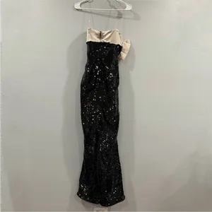 HOUSE OF CB Holly Sequins Strapless Bow Dress XS thumbnail 9