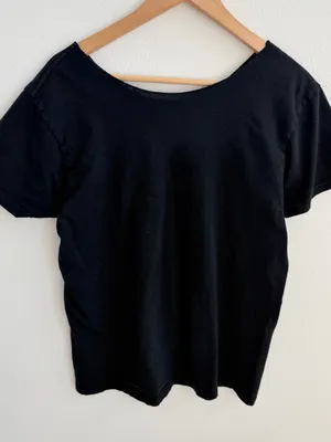 Nirvana Smiley Face Band Tee Black Off-the-Shoulder T-Shirt thumbnail 6