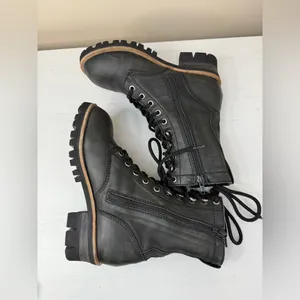 Free People X Jeffrey Campbell Lucca Lace Up Stompy Lugg Sole Boots Sz 6 thumbnail 11
