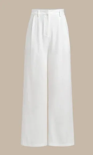 Rihoas White Ruched Straight Pants Size XS thumbnail 6