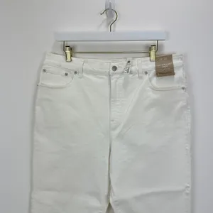 Madewell 90s Straight Crop Jean Tile White High Rise Raw Hem Women US 32 NWT thumbnail 8