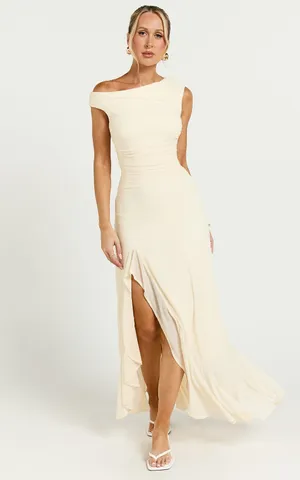New Showpo Judee Midi Dress One Shoulder High Split Dress Size Medium MSRP $99 thumbnail 4