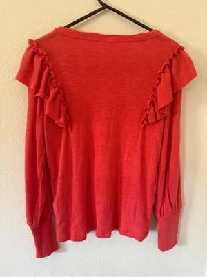 Pilcro Women’s Ruffle Long Sleeve Top thumbnail 2