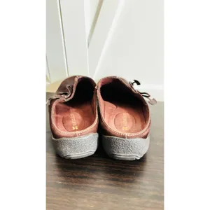 Naturalizer Detail Vintage brown leather slip on mules clogs sz 6 thumbnail 4