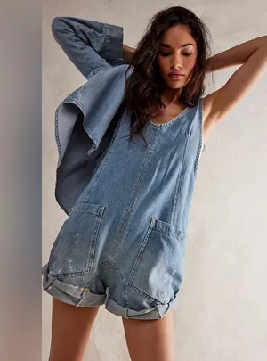 NEW WeThe Free High Roller Shortall In Bright Eyes Sold Out On Free People thumbnail 5