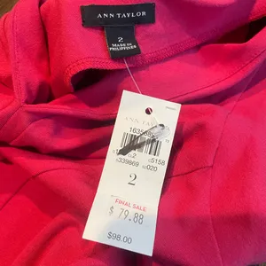 NWT Ann Taylor Pink V neck Drop Waist Dress - Size 2 thumbnail 3