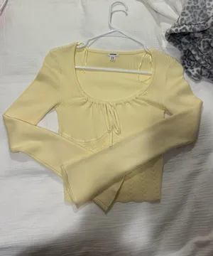 Yellow garage knitted long sleeve top  thumbnail 1