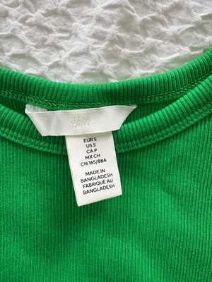H&M Green Cropped Tank Top thumbnail 3