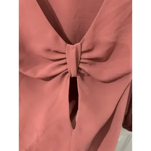 Rust Pink Long-Sleeve Blouse with Open Back Detail By Miami‎ S thumbnail 3