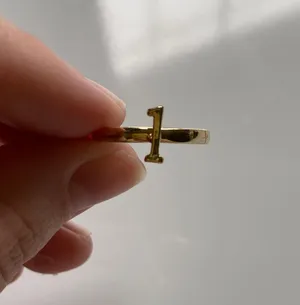 Gold L Ring thumbnail 1