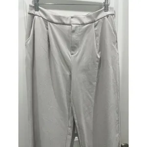 Vuori Elevation Ecru Heather Wide Leg Trouser Sz L thumbnail 3