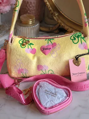 Juicy Couture Yellow Iris Cherry Retro Shoulder Crossbody Bag NWT thumbnail 5