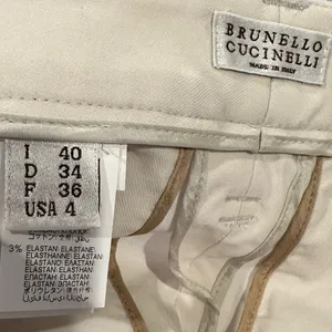 Brunello Cucinelli Womens Tan Embellished Pockets Chinos Size 4 thumbnail 8