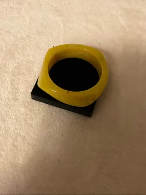 Yellow Resin Twist Bangle Bracelet thumbnail 2