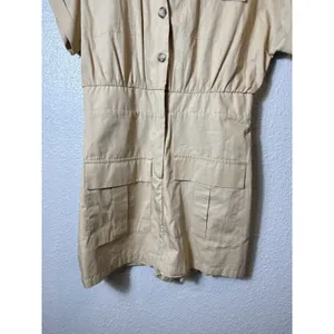 Zara Utility Beige Safari Mini Shirt‎ Dress/jumpsuit Size M thumbnail 7