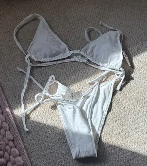 NWT Aerie White Bikini Set size XS thumbnail 1