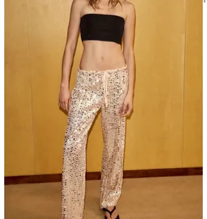 Zara flowy sequin pants. S thumbnail 3