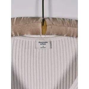 Abercrombie & Fitch Ribbed Cardigan Pearl Button S Ivory Preppy Old Money Y2K thumbnail 4