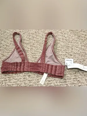 NWT Free People Seea Brasilia Bikini Top - Ripa brown red motif - medium thumbnail 8