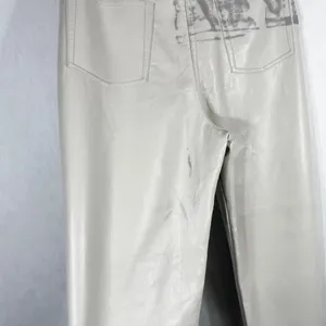 Wilfred Size 10 Faux Leather Pants‎ White Straight Solid High Rise Flawed 1692 thumbnail 7