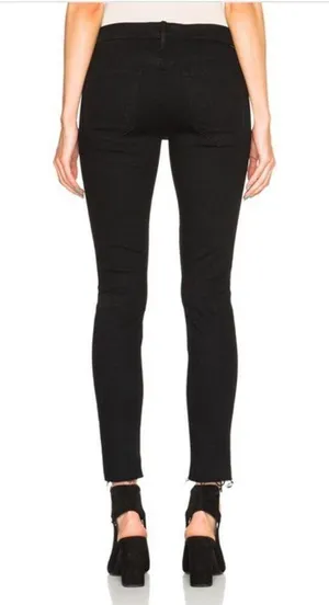 NWOT Mother Looker Ankle Fray Jeans in Guilty As Sin Distressed thumbnail 15