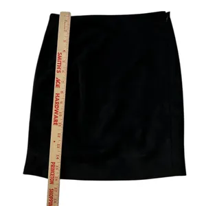 Free People Mini Skirt Black Faux Suede Leather Ruched Size 0 Short thumbnail 3