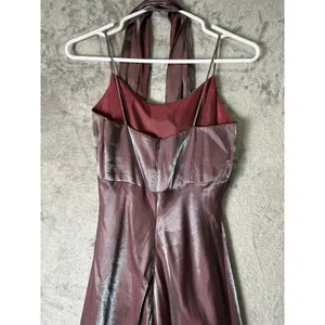 Vintage Y2K Indie Sleaze 90s Prom Maxi Dress Goth Grunge Baddie 4 Iridescent‎ thumbnail 4
