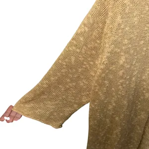 Soft Surroundings Yellow Open‎ Cardigan Large Cozy Knit Duster thumbnail 2