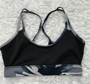 Salomon Sports Bra Black Grey Racerback Compression Medium M thumbnail 1