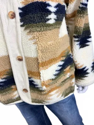 Threadgrit Women's Sherpa Jacket Size S Blue thumbnail 2