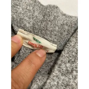 Hummingbird Gray Mock Neck Long Sleeve Top – Soft Knit Basic Size L thumbnail 3