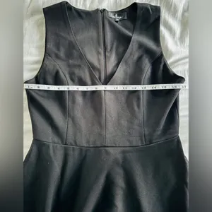 Lulus Hello World Black V-Neck Skater Midi Dress Size XL Flirty Classic thumbnail 9