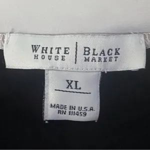 WHITE HOUSE BLACK MARKET Black/White Color-Block Tunic Top Made in USA Size XL thumbnail 11