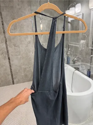 RVCA Dark Gray Racerback Slip Dress (^never worn) thumbnail 4
