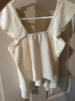 Babydoll Cream Top White thumbnail 6