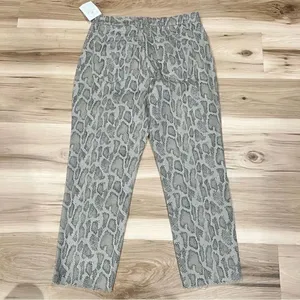 NEW Le Lis Alana Snakeskin Pants in Olive Women’s Large thumbnail 5