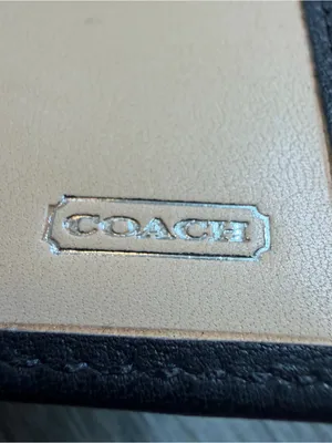 Y2K Coach Wallet Black Leather Soho Hampton Trifold Large Buckle thumbnail 10