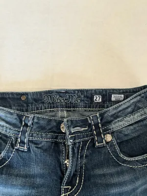 Miss Me Bootcut Jeans Size 27 Studded Pocket Medium Wash thumbnail 8