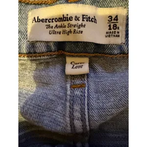 Abercrombie & Fitch‎ Curve Love Ultra High Rise Ankle Straight Jeans Womens 18R thumbnail 5