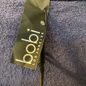 NWT bobi Los Angeles soft boxy cropped sweatshirt w/ sailor collar. Navy. Small thumbnail 7