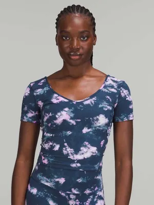 Lululemon Align T-Shirt in Circulate Tie Dye Mineral Blue Multi thumbnail 1